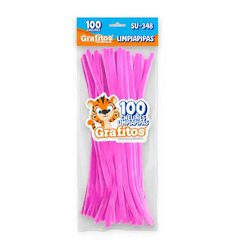 Cheline Limpiapipas Gamuzado Rosa Paquete X100