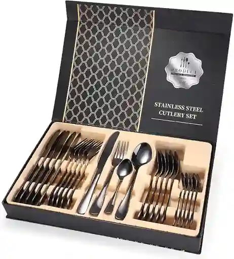 Juego De Cubiertos Set De 24 Piezas Acero Inoxidable