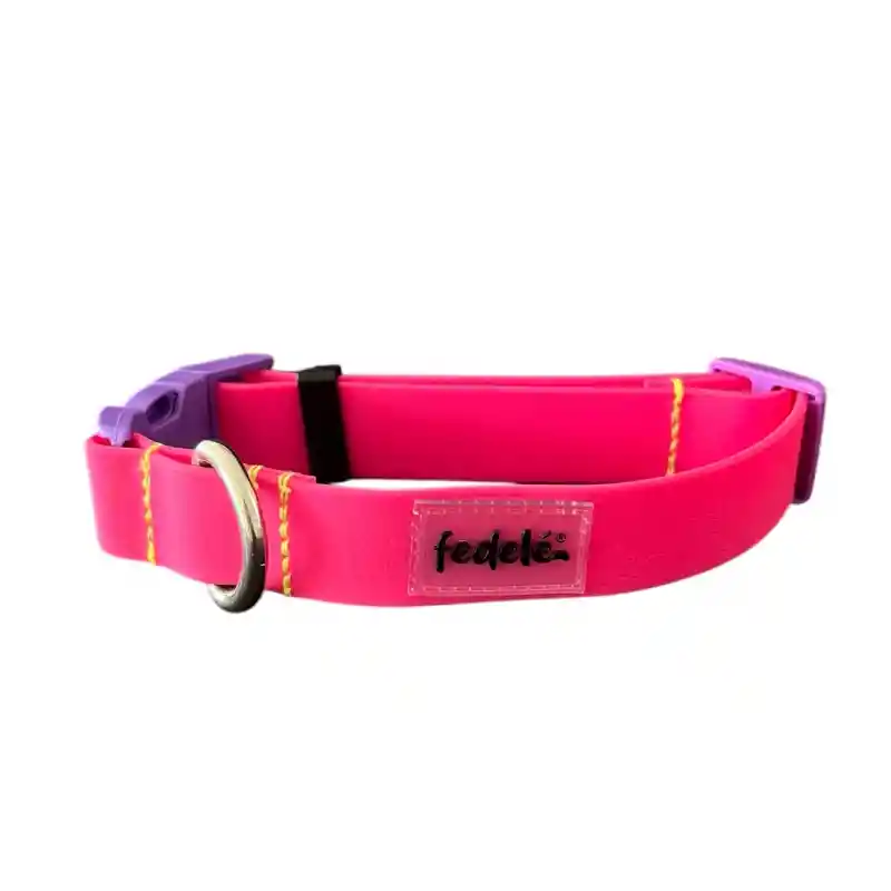 Collar Goma Fucsia Talla Xs
