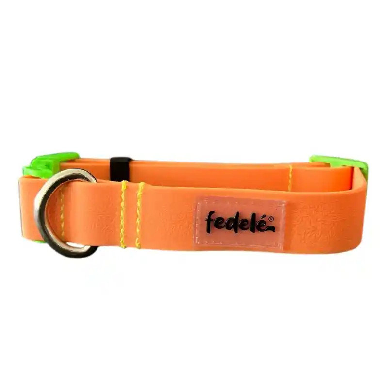 Collar Goma Naranja Talla M