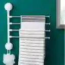 Toallero De Baño Giratorio Blanco Con 4 Varillas