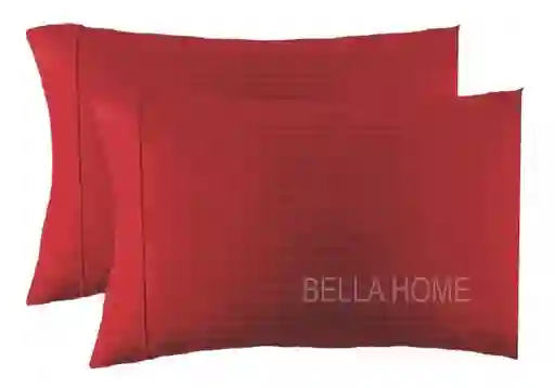 Fundas Para Almohada 50x70 Cm X 2 Unidades Rojo Somos Fabricantes