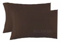 Fundas Para Almohada 50x70 Cm X 2 Unidades Chocolate Somos Fabricantes