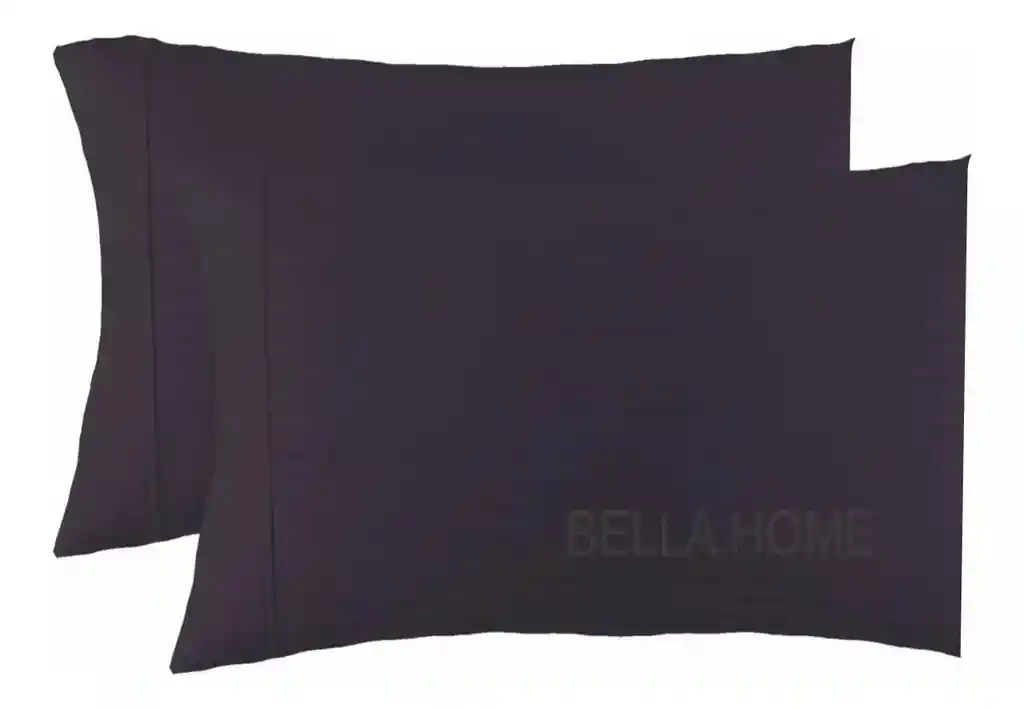 Fundas Para Almohada 50x70 Cm X 2 Unidades Negro Somos Fabricantes