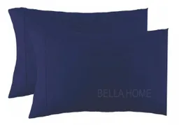 Fundas Para Almohada 50x70 Cm X 2 Unidades Azul Oscuro Somos Fabricantes