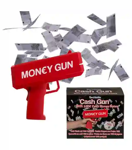 Pistola Lanza Billetes Cash Super Gun Fiesta Money Rain
