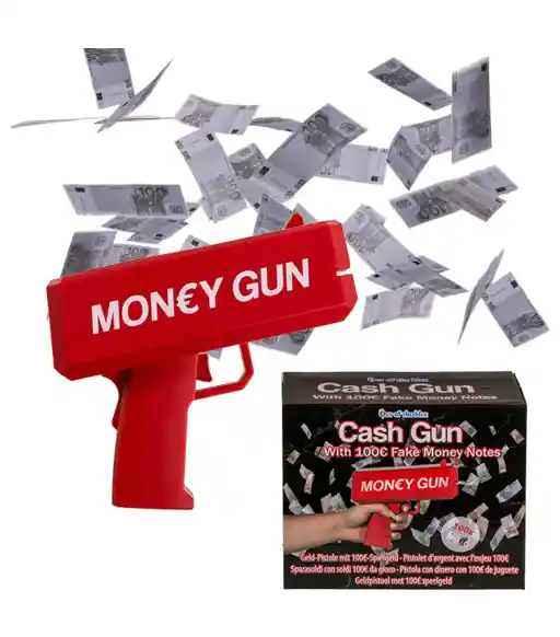 Pistola Lanza Billetes Cash Super Gun Fiesta Money Rain