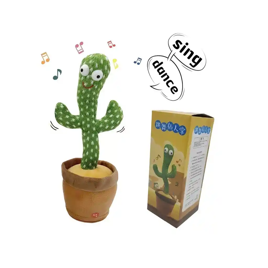 Cactus Bailarin Imita Voz Musical Bailarin Juguete Felpa