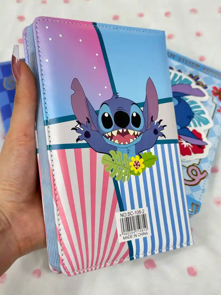 Libreta De Stitch Flores