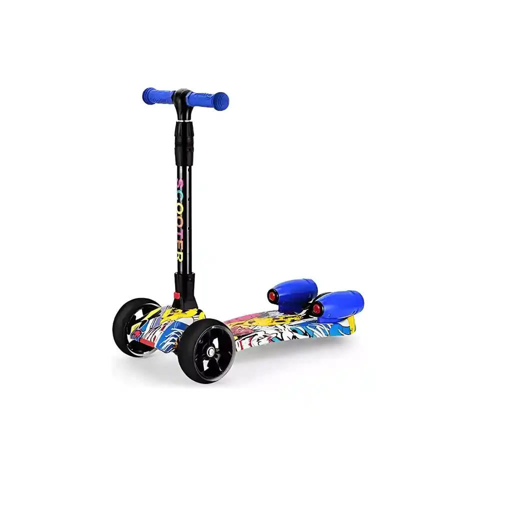 Patineta Scooter Con Humo Para Niños Bluetooth Luces Led Col