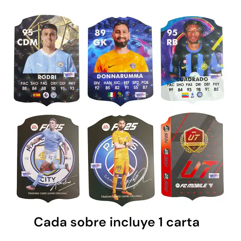 50 Cartas + 100 Láminas Coleccionables Fútbol Fifa Mobile