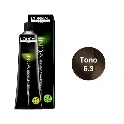 Inoa Tinte Sin Amoniaco Rubio Oscuro Dorado#6.3 60ml