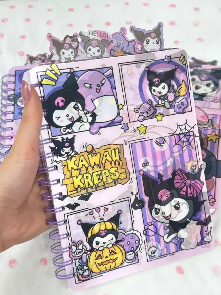 Cuaderno Cinco Materias Kuromi Halloween