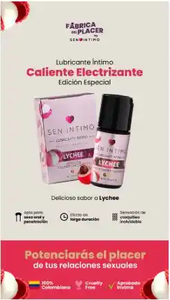 Lubricante Lychee Electrizante Caliente 30ml Sen Intimo