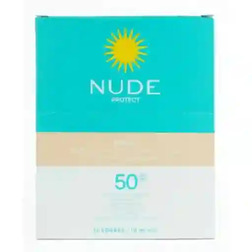 Nude Protect Protector Solar Facial Con Color 50spf 12 Sachet 10ml