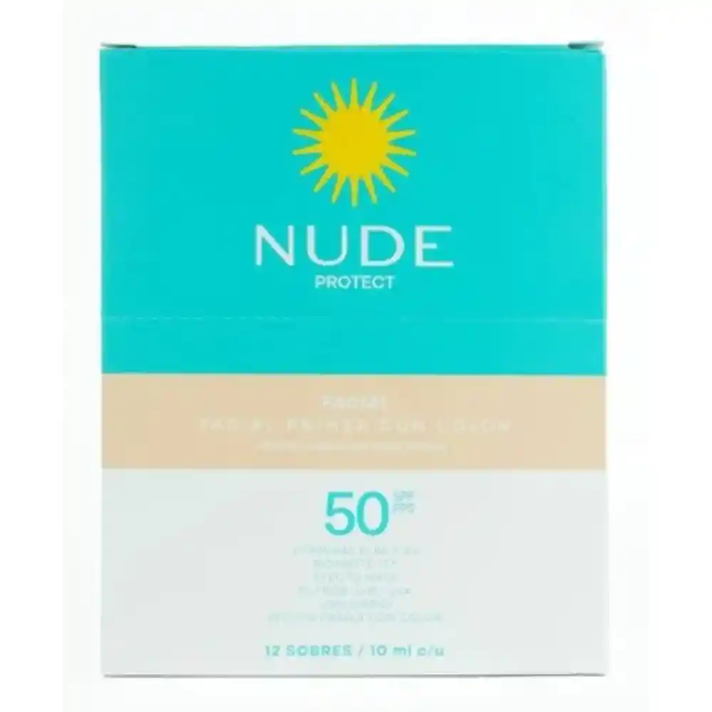 Nude Protect Protector Solar Facial Con Color 50spf 12 Sachet 10ml