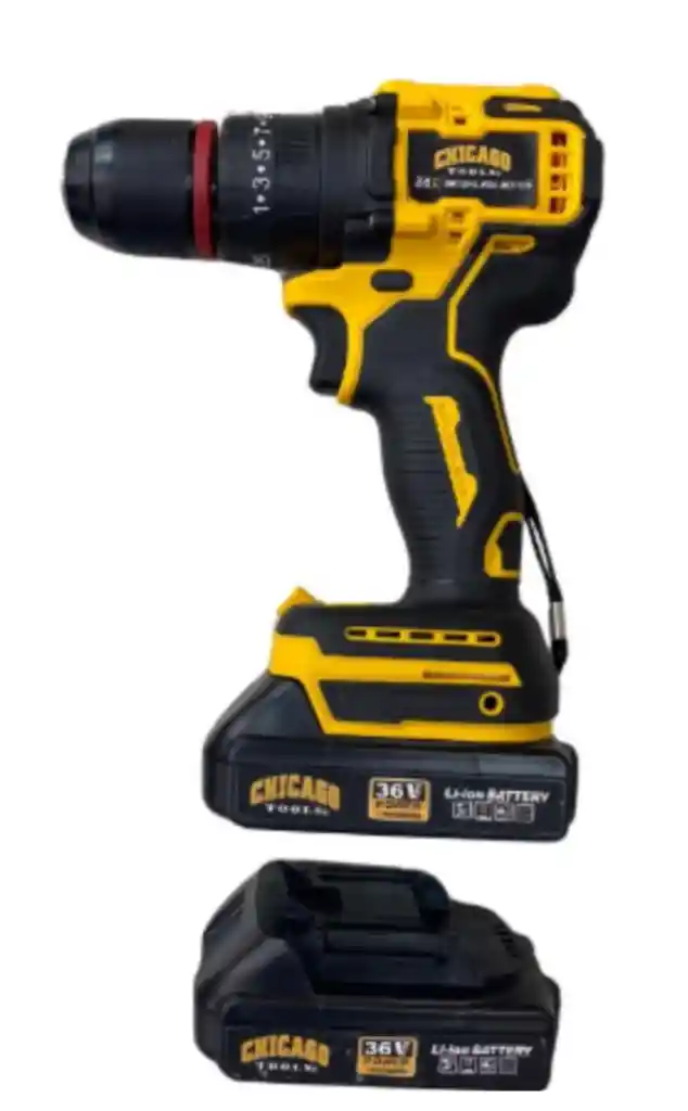 Taladro Inalambrico 36v Con Herramientas 2 Baterías Recargables