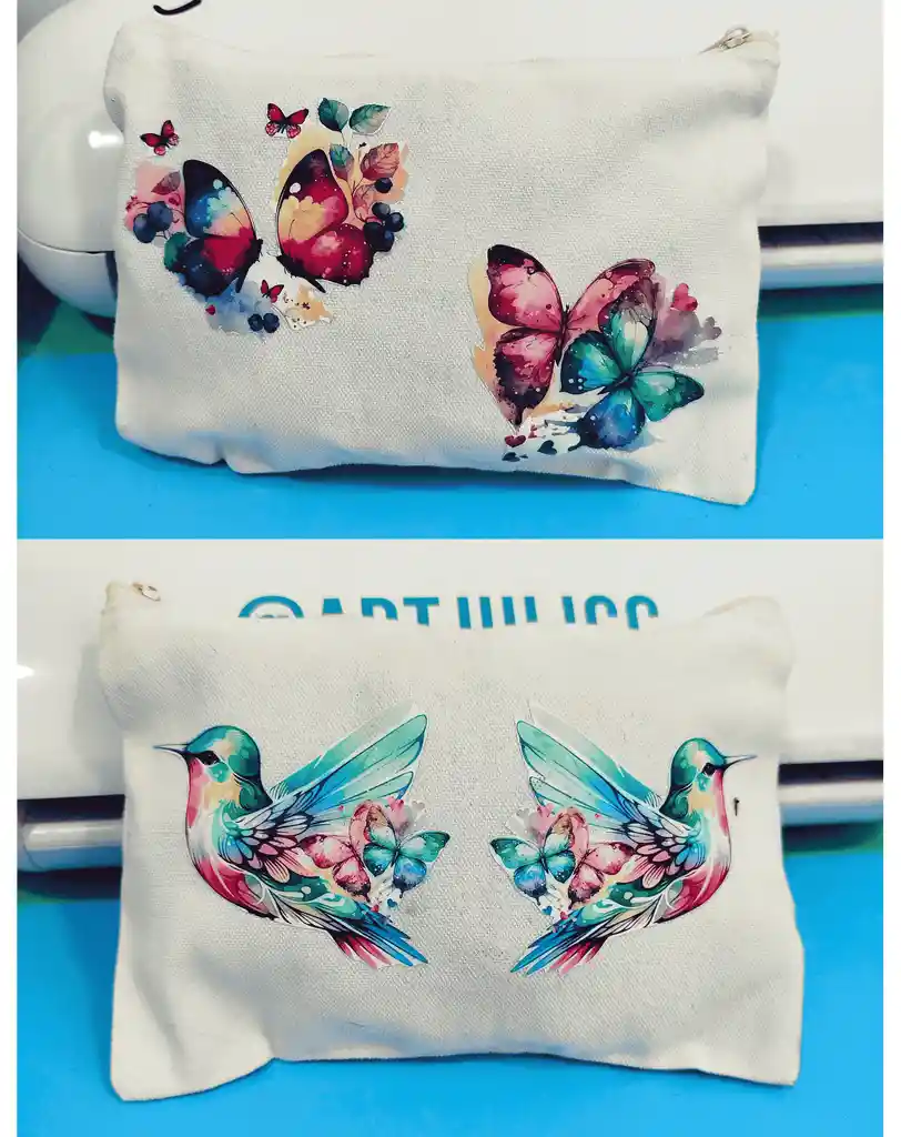 Cartuchera Colibris Y Mariposas 18x 14 Cm
