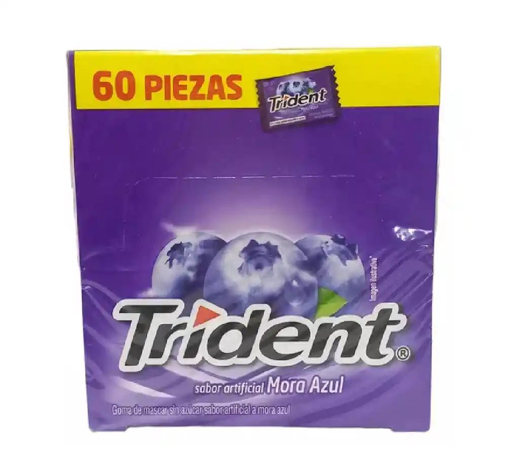 Chicle Trident Mora Azul X60
