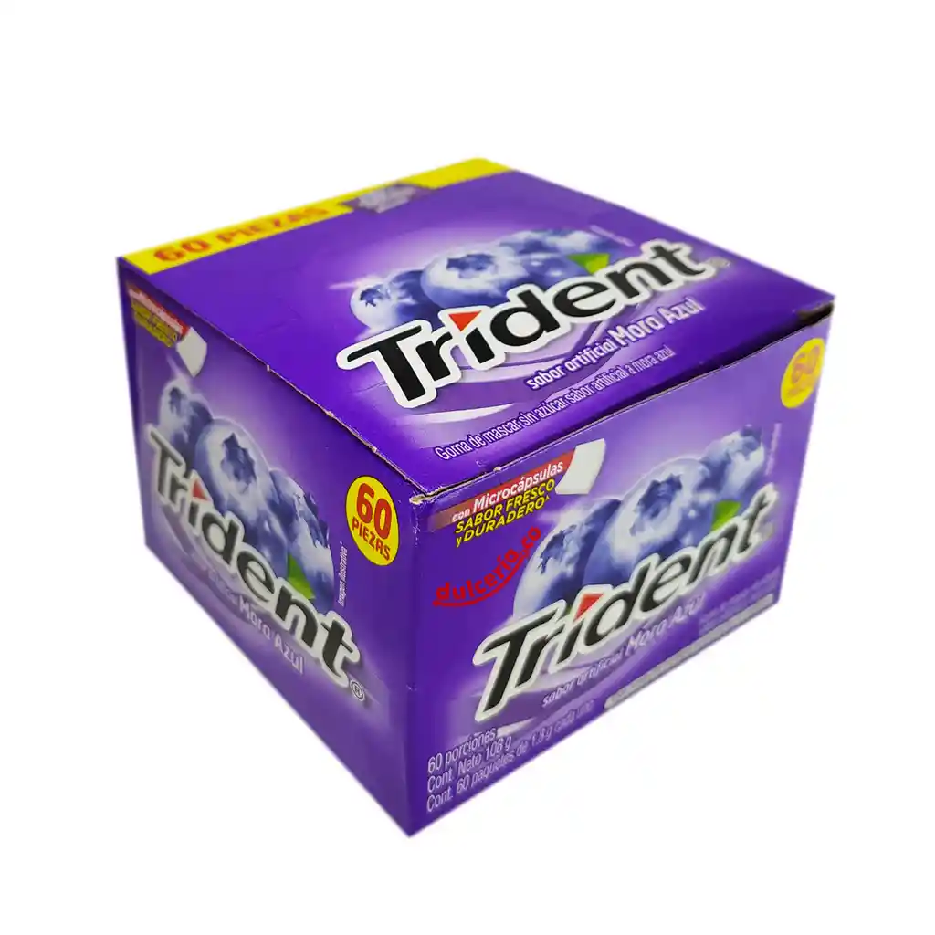 Chicle Trident Mora Azul X60
