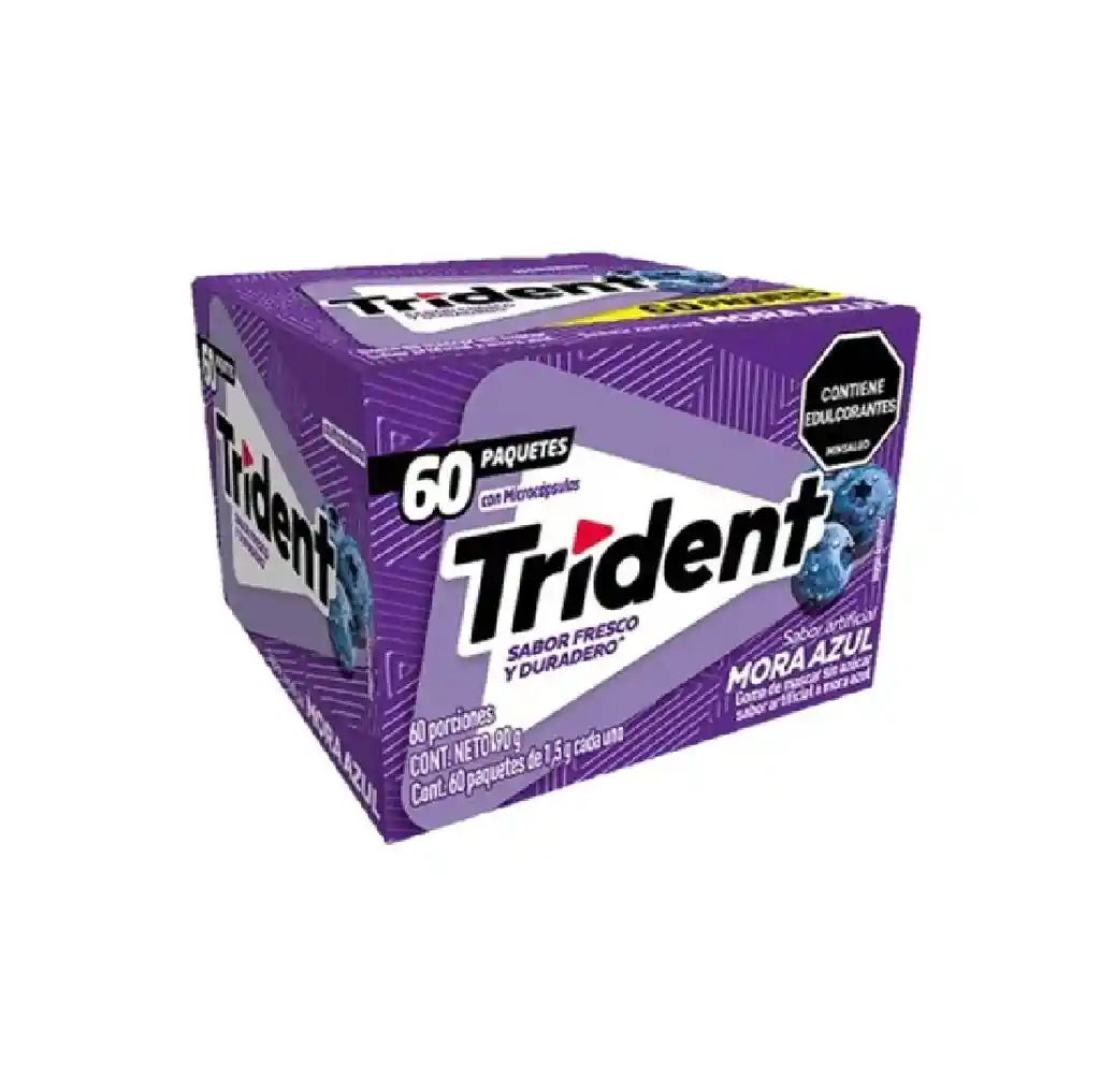 Chicle Trident Mora Azul X60