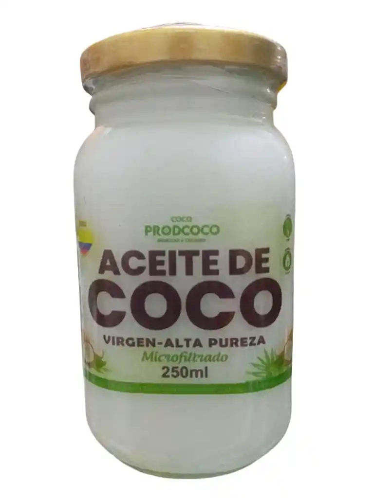 Aceite De Coco Microfiltrado X 250 Ml Prodcoco