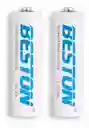 Baterías Pila Original Recargables Aa 2700mah X2 Beston Hr06