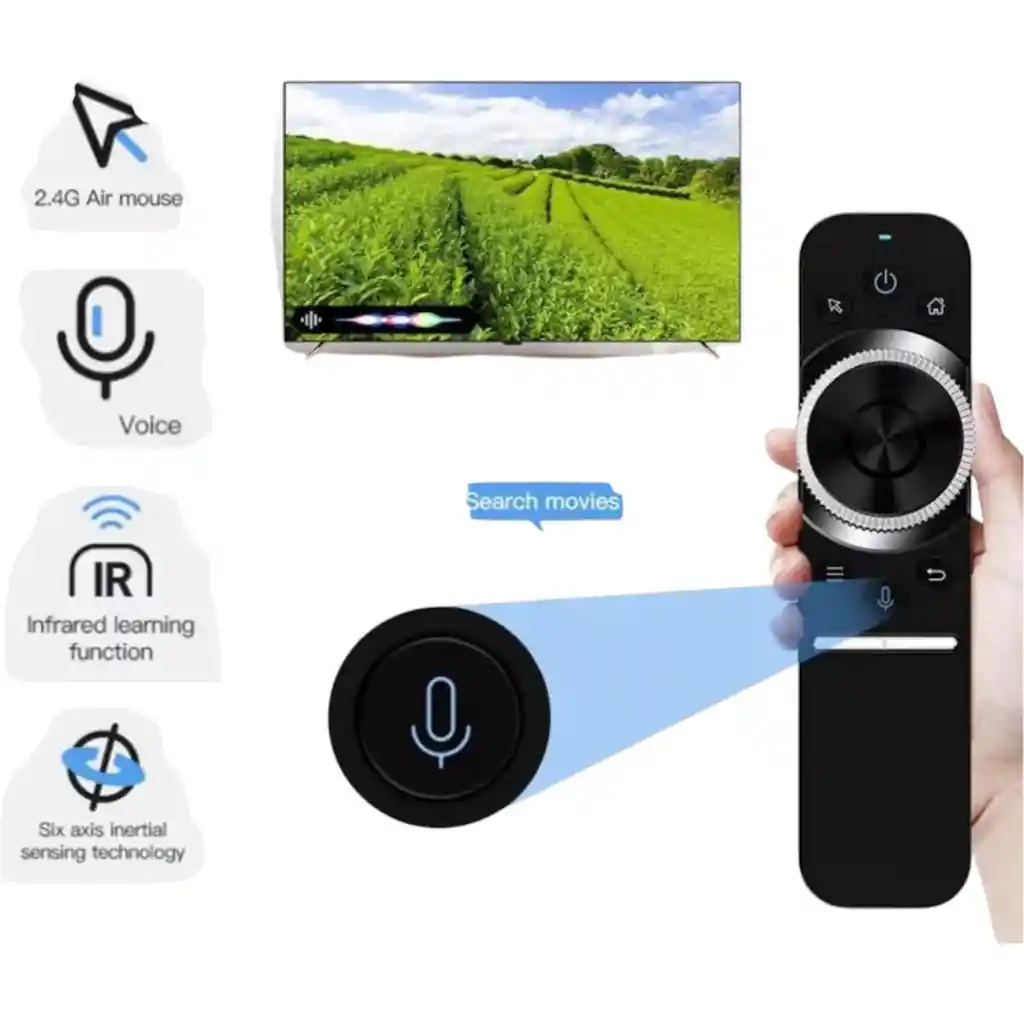 Air Mouse Para Smart Tv Y Pc Con Sensor Inercial