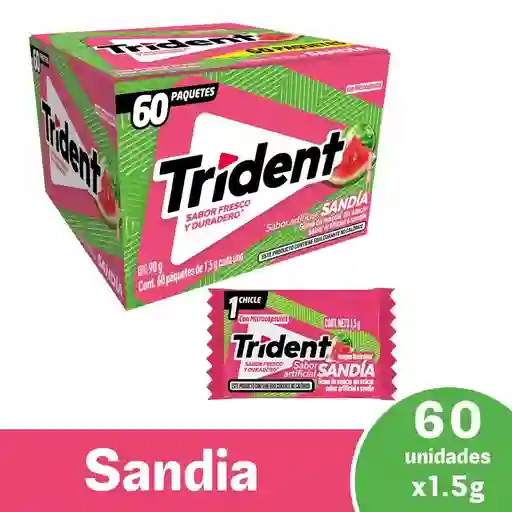 Chicle Trident Sandia X60