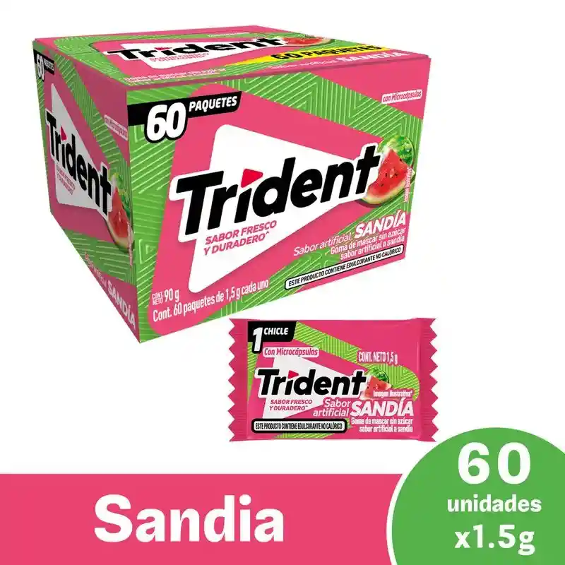 Chicle Trident Sandia X60