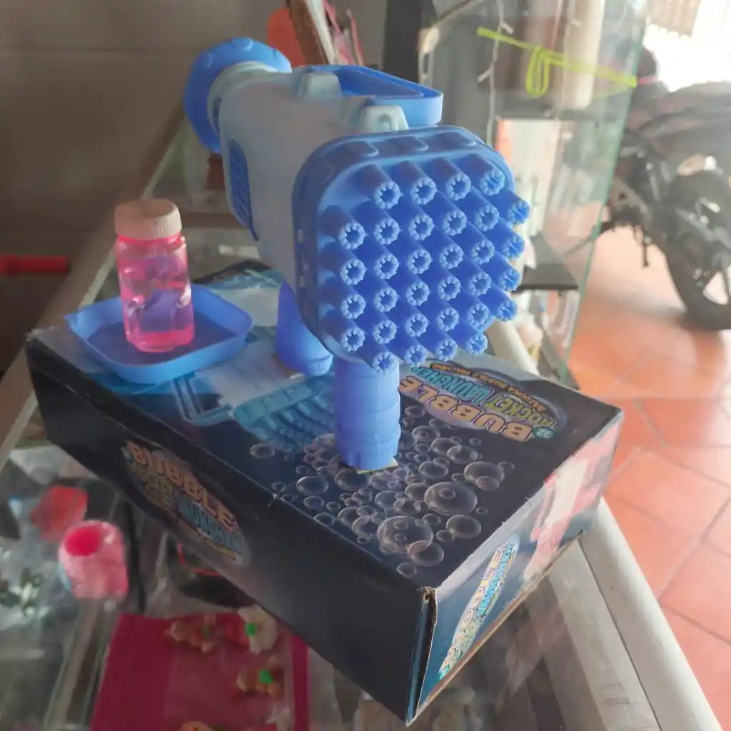 Lanzador De Burbujas 32 Agujeros Azul
