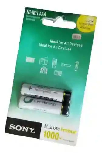 Pila Batería Recargable Aaa X2 Unidades 1600mah 1.2v Ni-mh