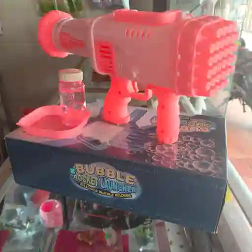 Lanzador De Burbujas 32 Agujeros Rosado