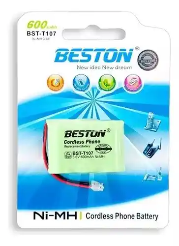 Batería Recargable Beston Bst-t107 Para Teléfonos Inalámbricos – 3.6v Ni-mh 600mah