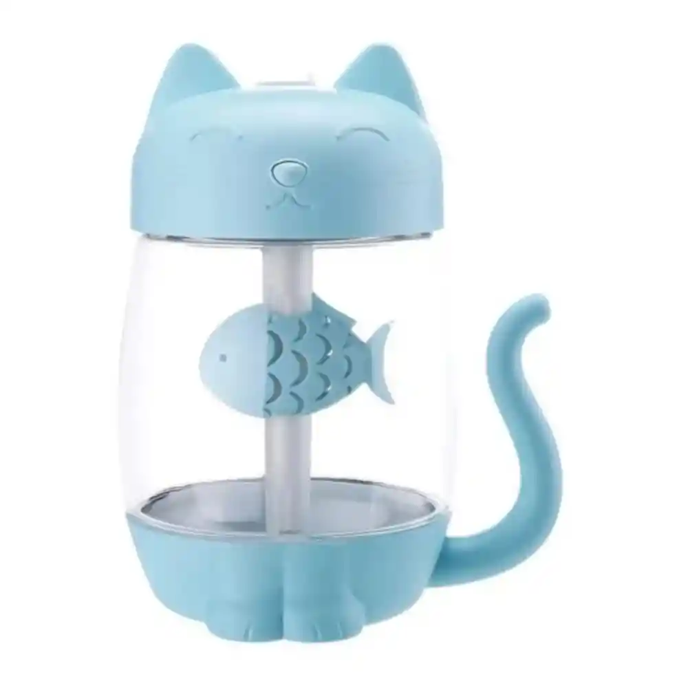 Humidificador Difusor De Aromas Gato Ambientador 350 Ml 3 En 1