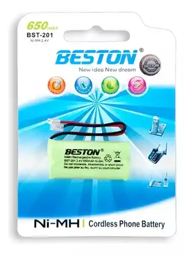 Batería Recargable Bst-201 Beston Para Teléfonos Inalámbricos – 2.4v Ni-mh 650mah