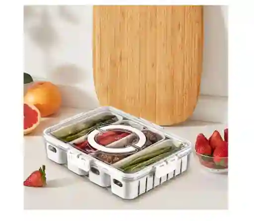 Bandeja Contenedor Alimentos 4 Divisiones