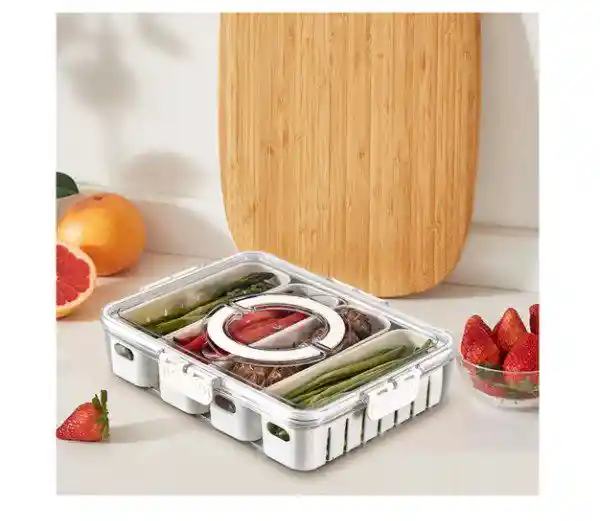 Bandeja Contenedor Alimentos 4 Divisiones
