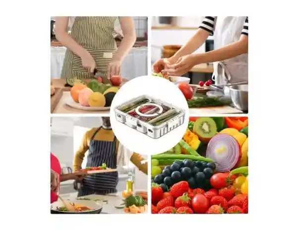 Bandeja Contenedor Alimentos 4 Divisiones