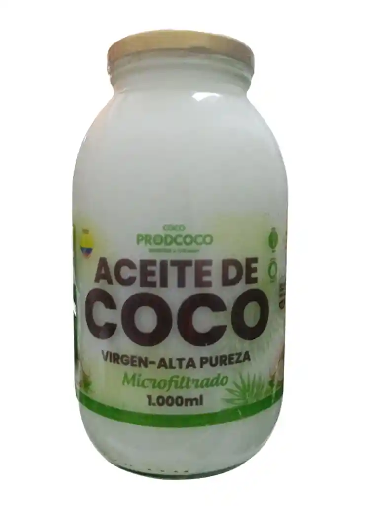 Aceite De Coco Microfiltrado X 1000 Ml Prodcoco