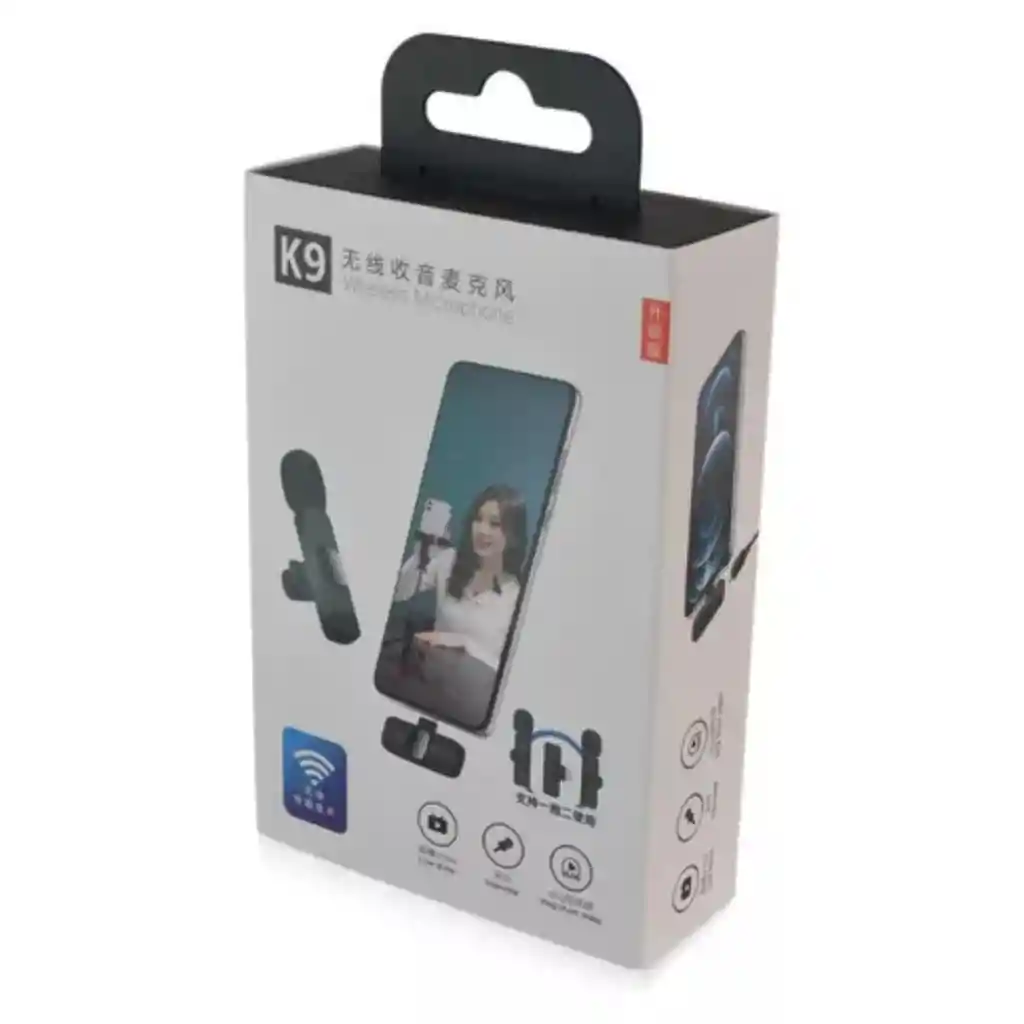 Micrófono Inalámbrico Solapa K9 X 2 Compatible Con Iphone