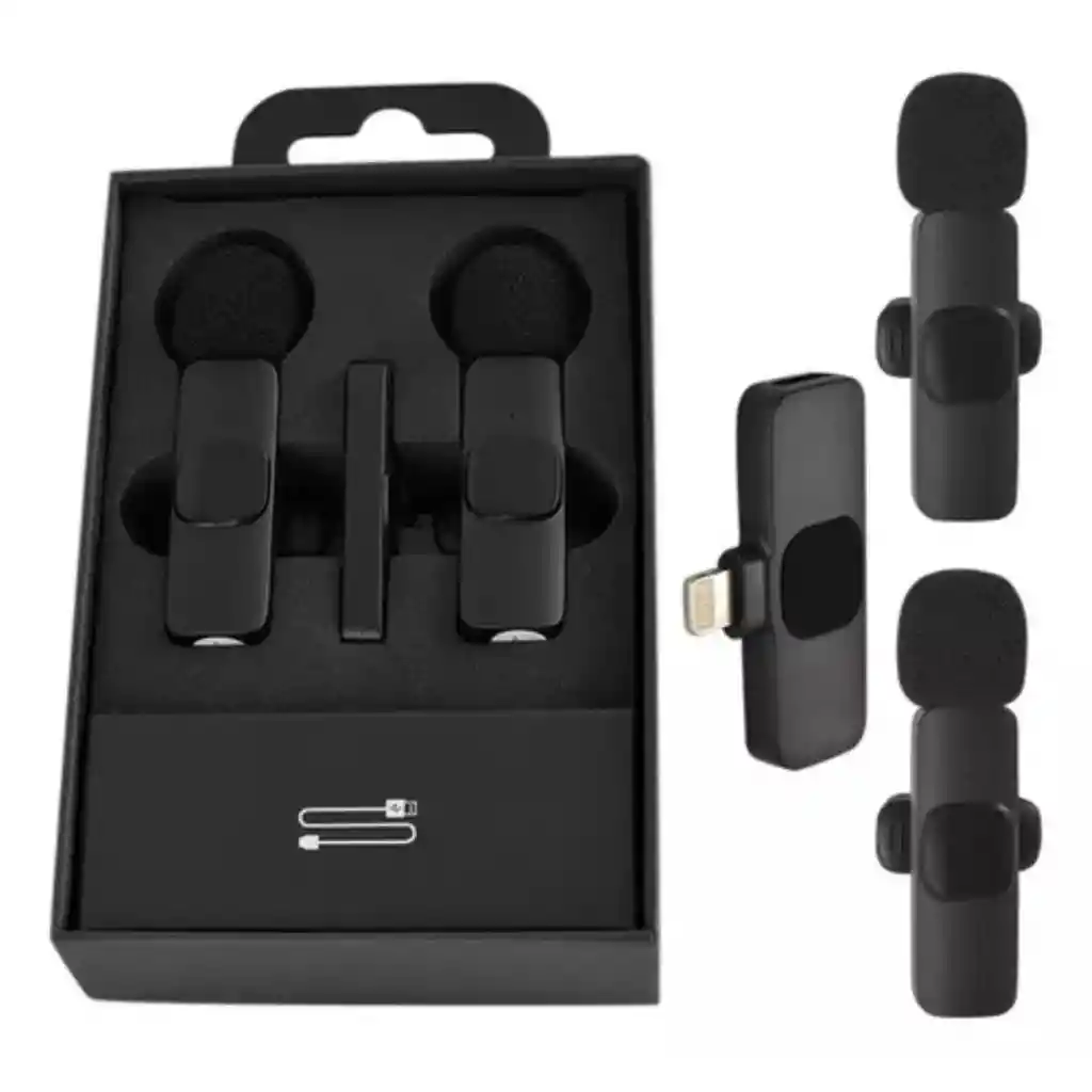 Micrófono Inalámbrico Solapa K9 X 2 Compatible Con Iphone