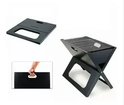 Asador Portatil Plegable De Carbon Acero Inoxidable Parilla 48*30cm