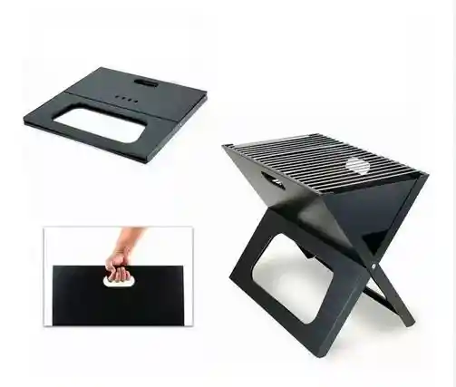 Asador Portatil Plegable De Carbon Acero Inoxidable Parilla 44*27.5cm