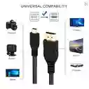 Cable Hdmi A Micro Hdmi Negro De Alta Velocidad 1080p (1.5 M) 2k 4k 3d