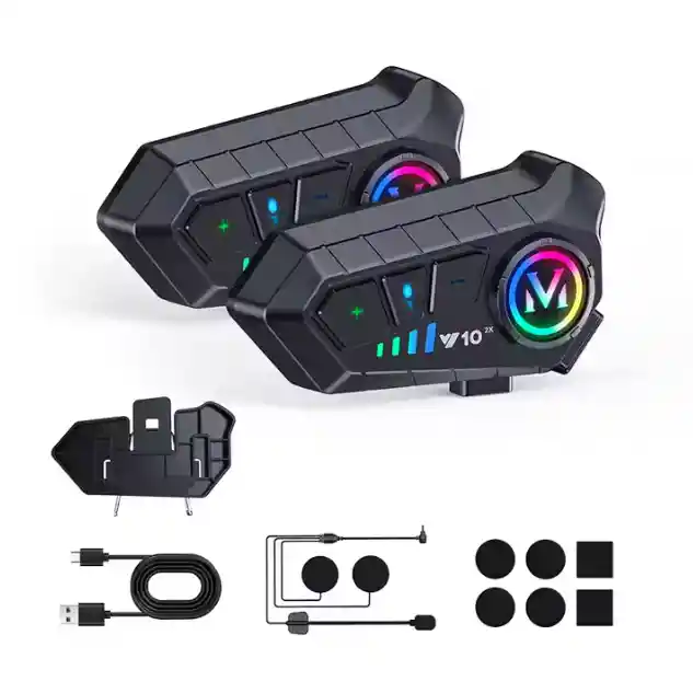 Intercomunicador Bluetooth Para Casco De Moto X2 V10 2k