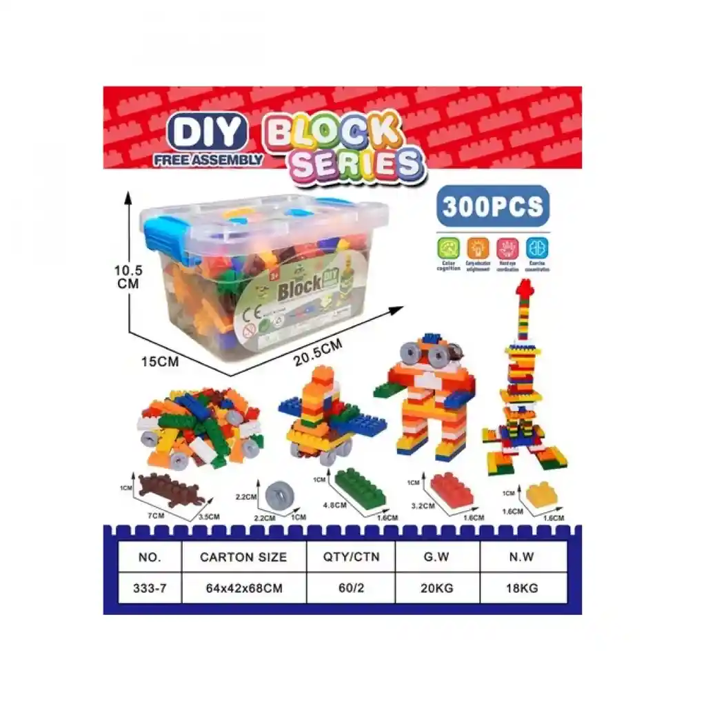 Armatodo Juego De Bloques Para Niños 300 Piezas Pequeñas
