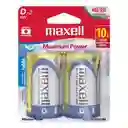 Pila Bateria Alcalina Tipo D X2 Und Maxell Para Calentador Gas
