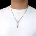 Cadena Con Dije Bala Acero Inoxidable