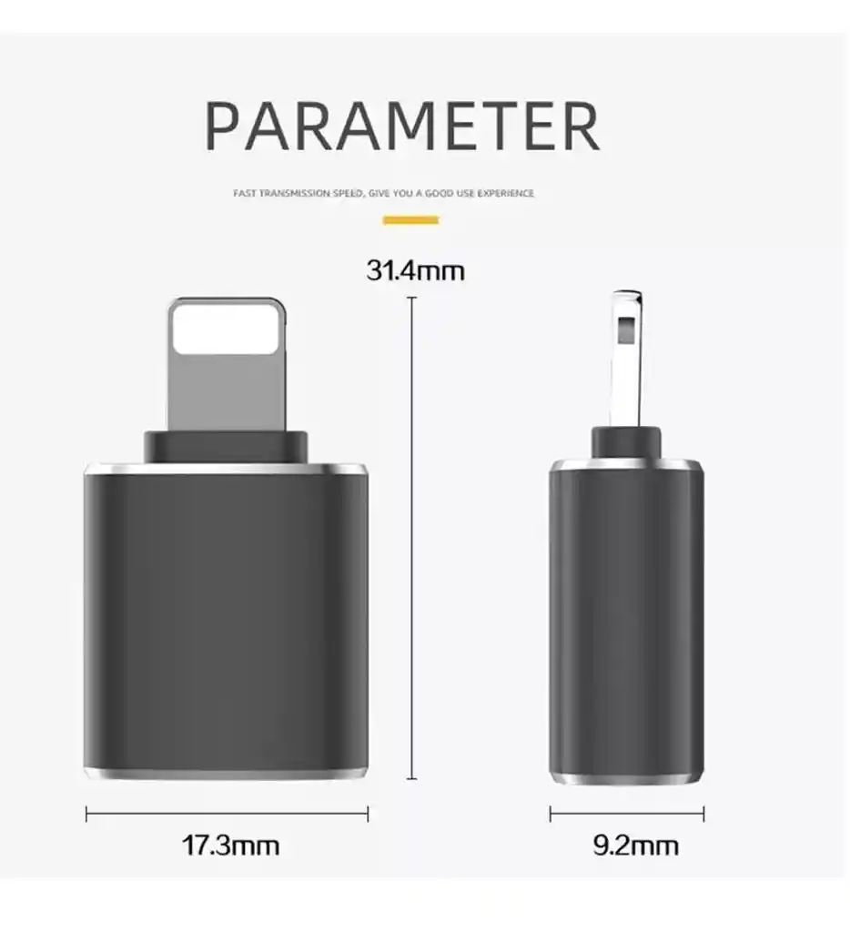 Adaptador Otg De Usb A Lightning Velocidad 3.1 Ky-239 Kin